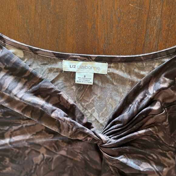 90’s Liz Claiborne stretch black brown sweater - Picture 8 of 8